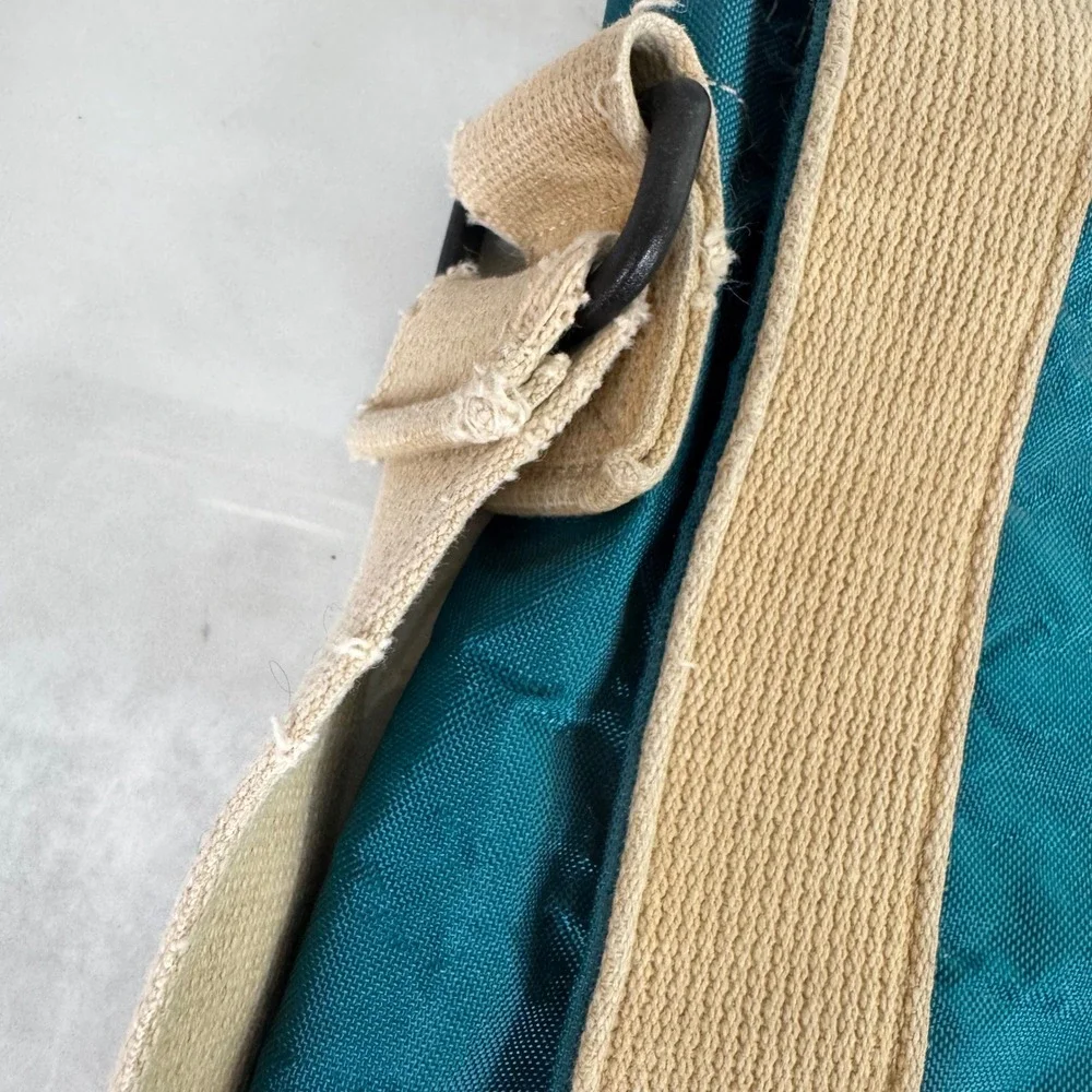 Vintage JUMP Teal Messenger Bag Adjustable Strap‎ 2 Clasp Flap Closure